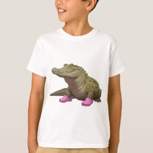 Crocodile wearing croc shoes T-Shirt