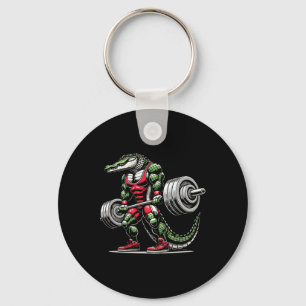 Crocodile Weightlifting Weight Weightlifter Bodybu Keychain