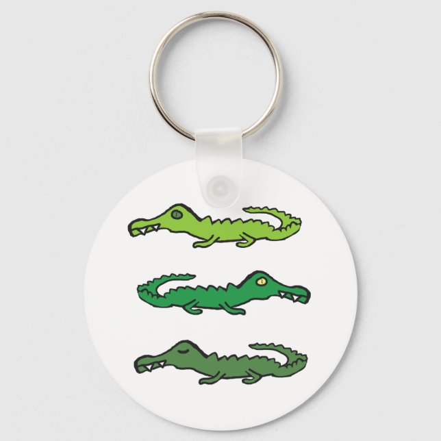 Crocodiles and Alligators Keychain (Front)