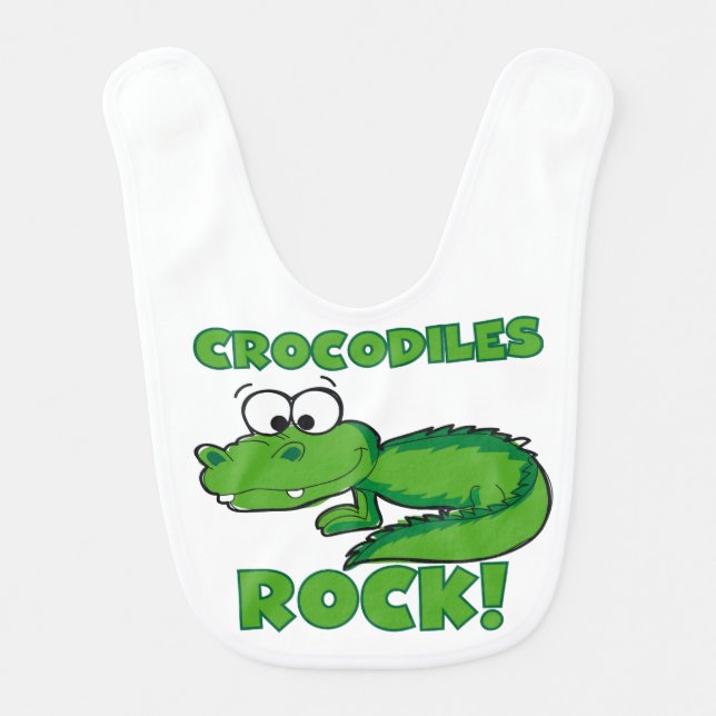 Crocodiles Rock Bib (Front)
