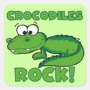 Crocodiles Rock Square Sticker
