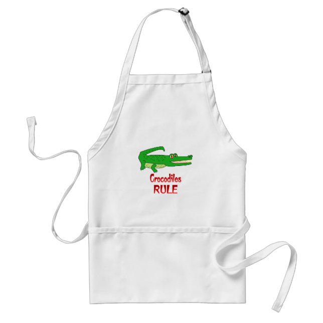 Crocodiles Rule Adult Apron (Front)
