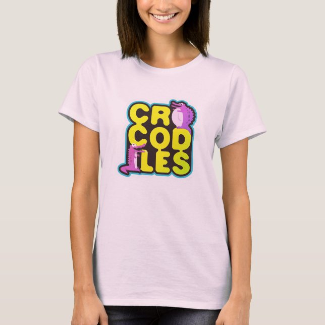 Crocodiles with two happy crocs - vivid T-Shirt (Front)