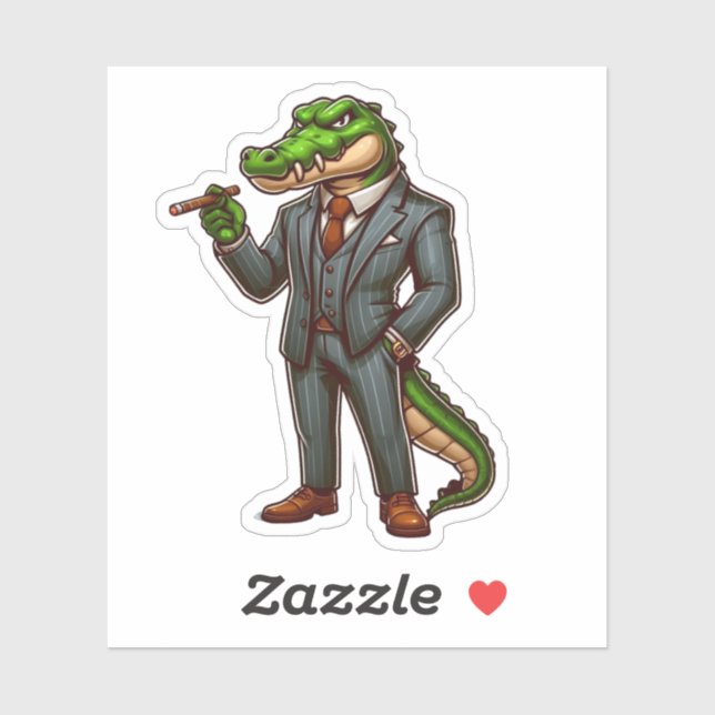 crocodille,boss animal sticker (Sheet)