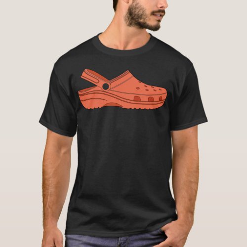 Crocs Shoe Orange Tangerine Clog Classic T_Shirt