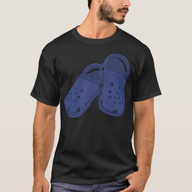 Crocs shoe Pair cerulean blue Classic T-Shirt (Front)