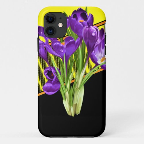 Crocus FloralGeometric Design iPhone 11 Case