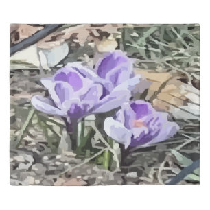 Crocus Floral King Duvet Cover