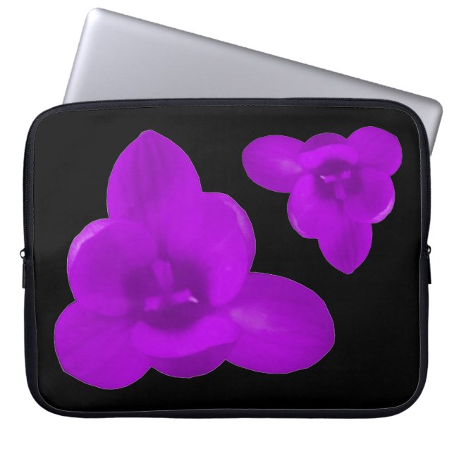Crocus Flower Purple Laptop Bag (Front)