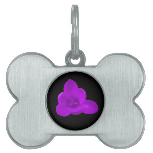 Crocus Flower Purple Pet Tag