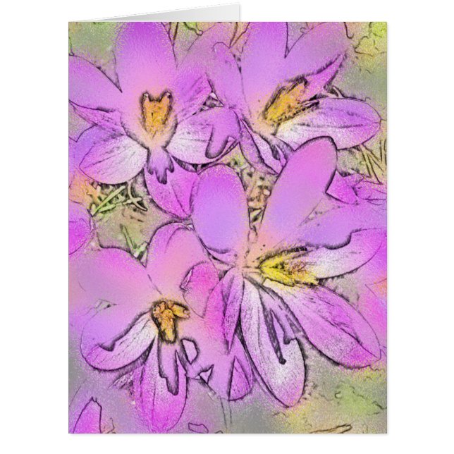CROCUS FLOWERS card (Front)
