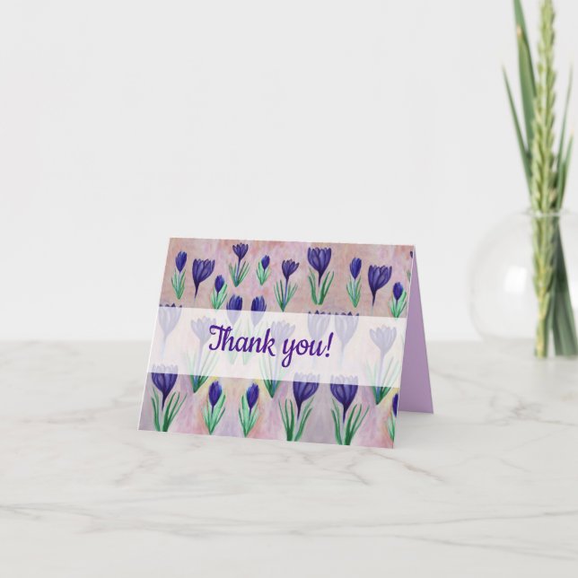 Crocus flowers  cards (Front)