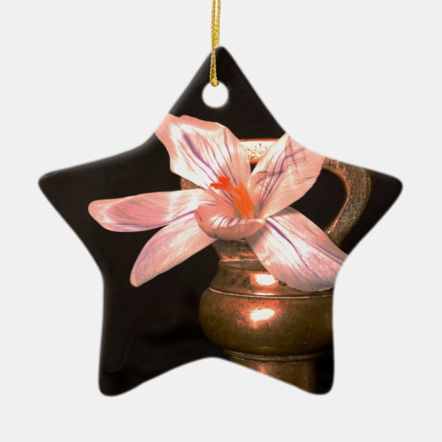 Crocus Flowers Ceramic Ornament (Front)