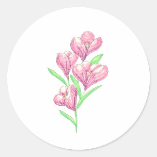 Crocus Flowers Classic Round Sticker
