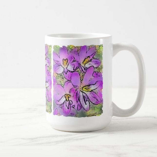 CROCUS FLOWERS COFFEE MUG (Right)