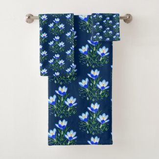 Crocus Flowers Dark Blue