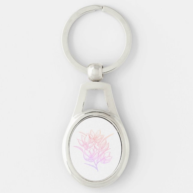 Crocus Flowers Keychain (Front)
