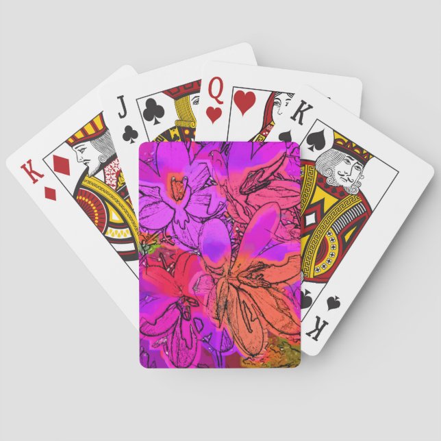CROCUS FLOWERS  POKER CARDS (Back)