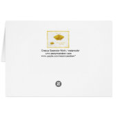 Crocus Geometer Moth watercolor Cards (Back Horizontal)