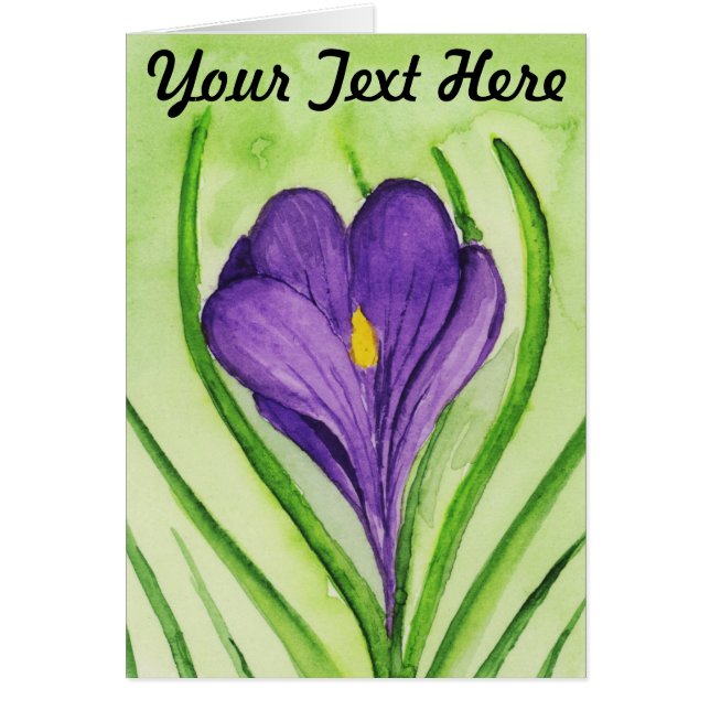 Crocus Greeting Card (Front)