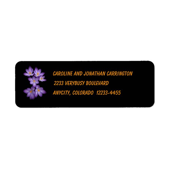 Crocus Label (Front)