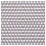 Crocus Purple and Grey Isometric Cube Pattern Fabric