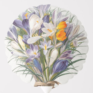 Crocus Spring Flower Botanical Floral Art Balloon