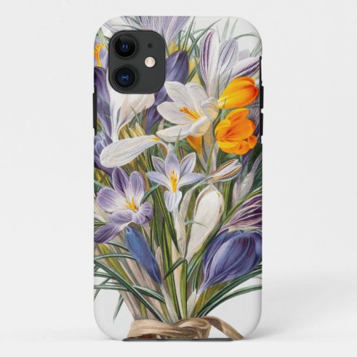 Crocus Spring Flower Floral Art iPhone 11 Case
