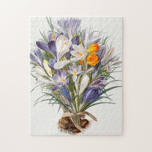 Crocus Spring Flower Floral Art Jigsaw Puzzle