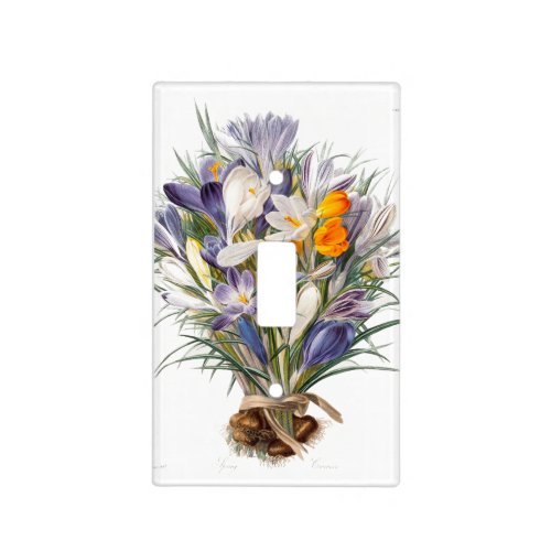 Crocus Spring Flower Floral Art Light Switch Cover