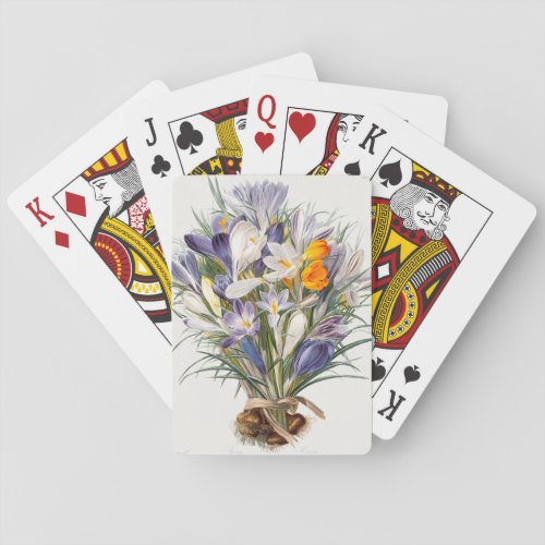 Crocus Spring Flower Floral Art Playing Cards