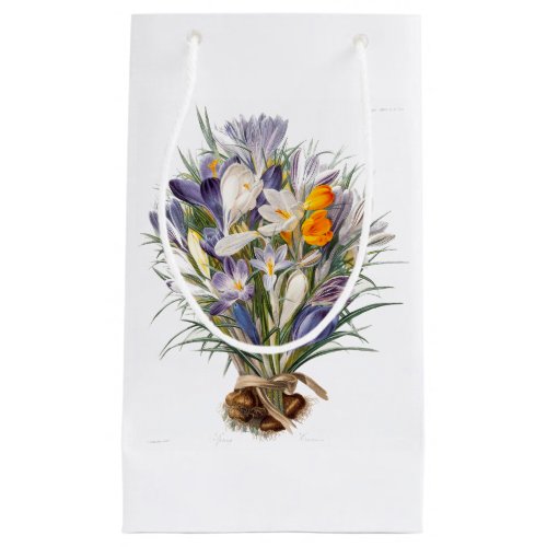 Crocus Spring Flower Floral Art Small Gift Bag