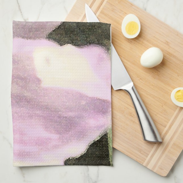 Crocus Watercolor Flower Art Towel (Quarter Fold)