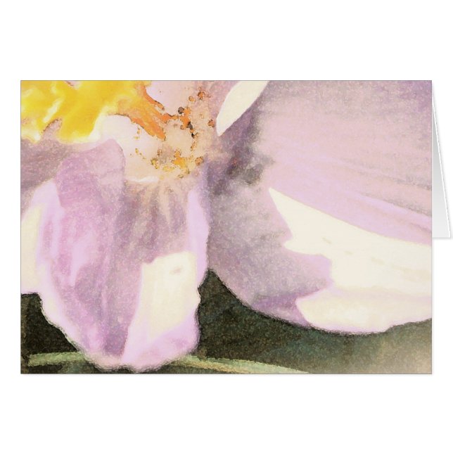Crocus Watercolor Painting Cards (Front Horizontal)