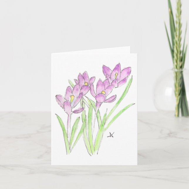 crocuses card (Front)