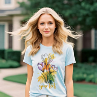 Crocuses floral girl  T-Shirt