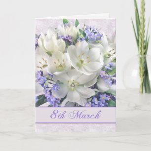 Crocuses, Forget-me-not International Women's day Card