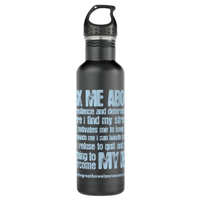 Crohns and Colitis Empowerment Water Bottle (Front)