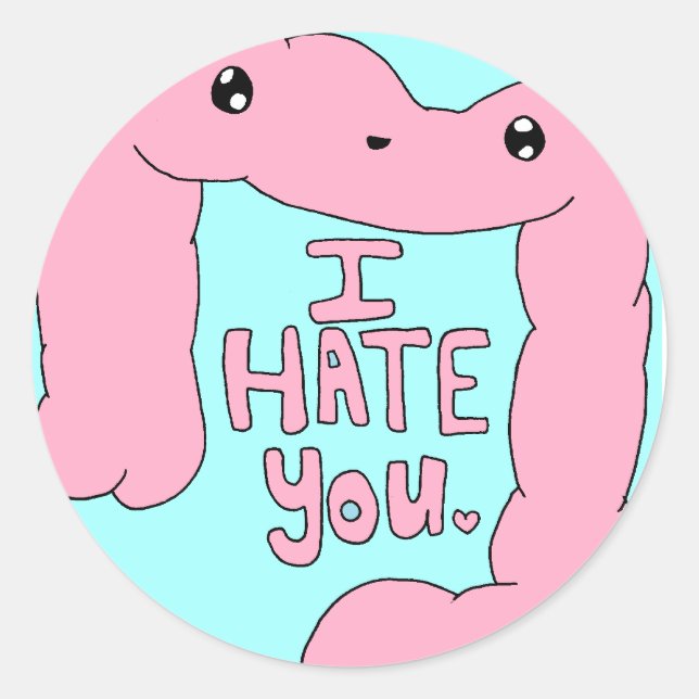 Crohn's and Colitis Happy Colon Classic Round Sticker (Front)