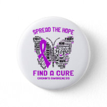 Crohn's Awareness Month Ribbon Gifts Button