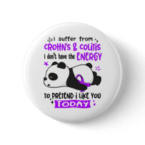 Crohn's & Colitis Awareness Month Ribbon Gifts Button