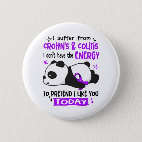 Crohns  Colitis Awareness Month Ribbon Gifts Button