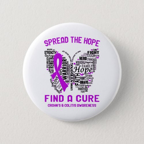 Crohns  Colitis Awareness Month Ribbon Gifts Button