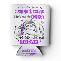 Crohn's & Colitis Awareness Month Ribbon Gifts Can Cooler