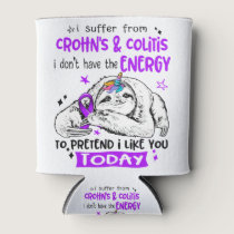 Crohn's & Colitis Awareness Month Ribbon Gifts Can Cooler
