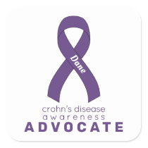 Crohn's Disease Advocate White Square Sticker