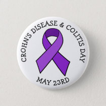 Crohn's Disease and Colitis Day Awareness Button