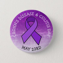 Crohn's Disease and Colitis Day Awareness Button