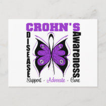 Crohn's Disease Awareness Butterfly Postcard