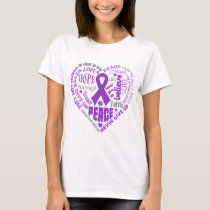 Crohn's Disease Awareness Heart Words T-Shirt